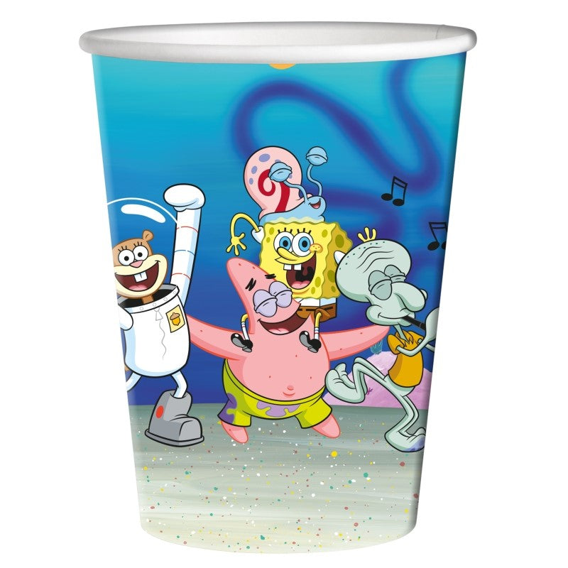 big party big party bicchieri carta spongebob 250 cc cf 8 pz ean 8435743003322