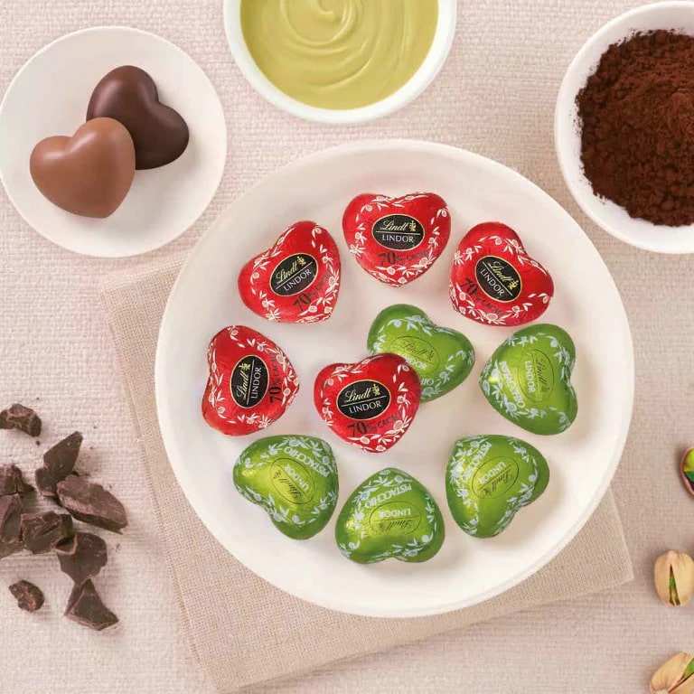 Lindt Lindor Hearts Dark Chocolate 70% 500 Gr