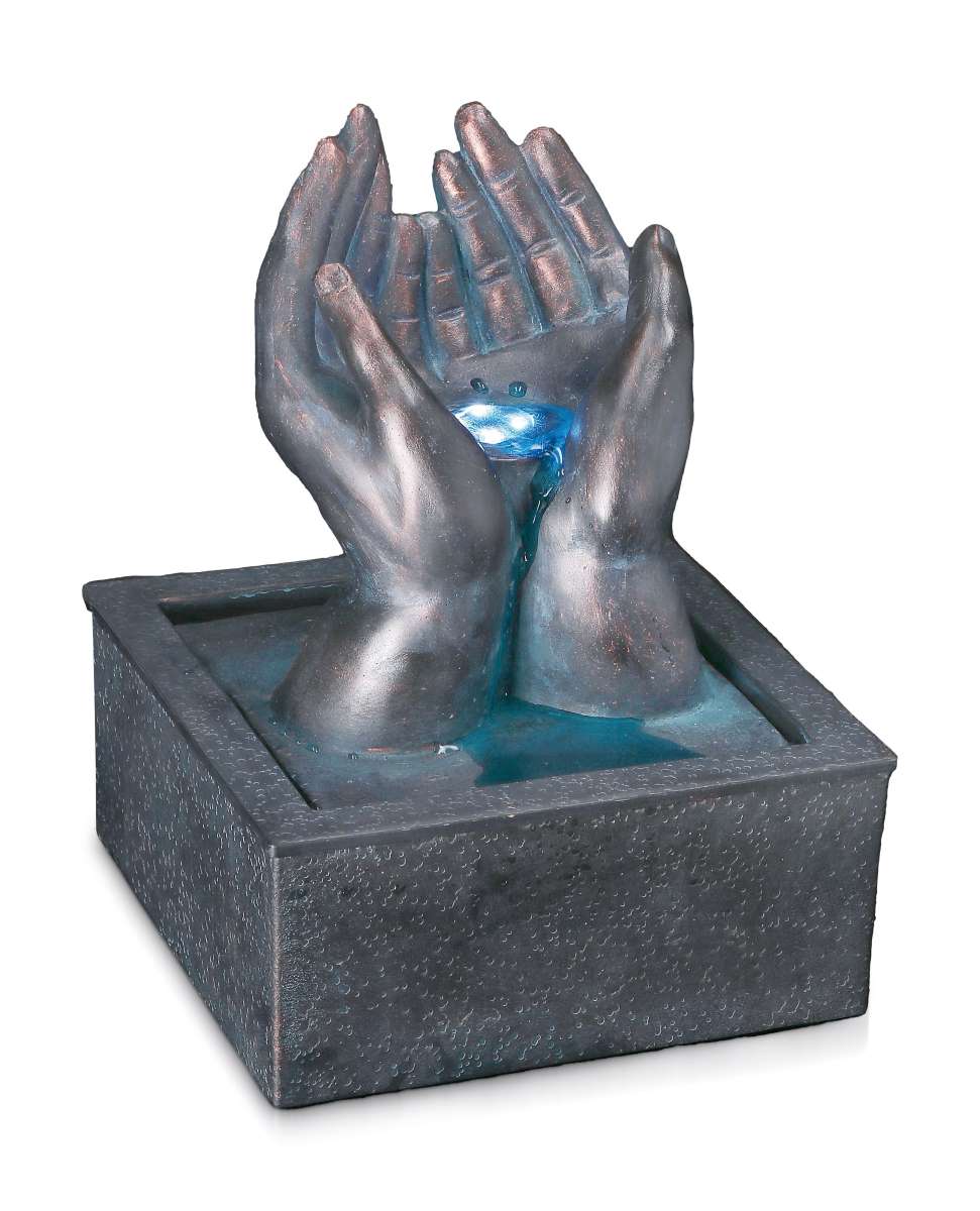 regalo italiano regalo italiano fontana elettrica poliresina 20 x 20 cm h 26 cm con 4 led ean 8021785863309