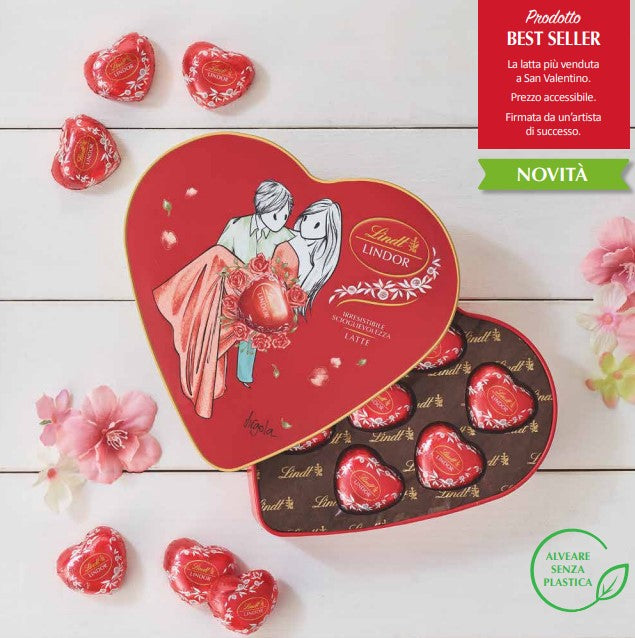 Boîte de 110 g de cœurs au lait Lindt Lindor