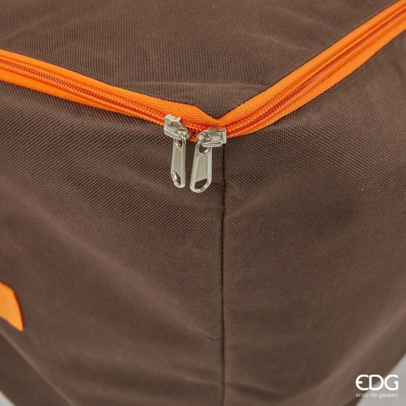 EDG Enzo De Gasperi Sac de transport pour sapin de Noël H 50 cm L 120 cm L 38 cm Marron