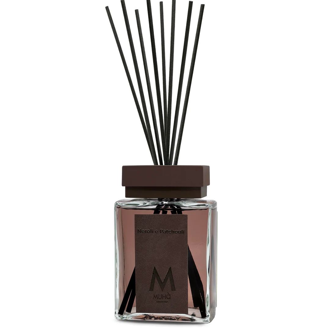 Muhà Luxe Parfum Diffuseur d'Ambiance avec Bâtonnets Néroli et Patchouli 1 000 ml
