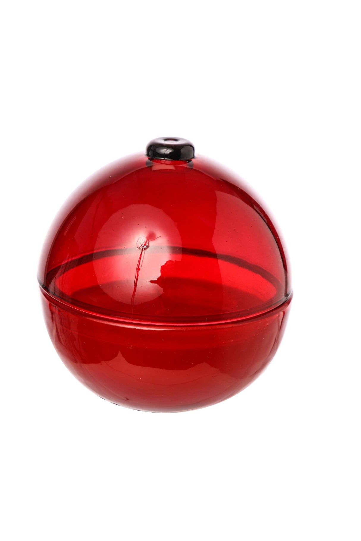 ARPIMEX Boules de Noël en verre rouge, diamètre 7 cm, hauteur 7 cm.