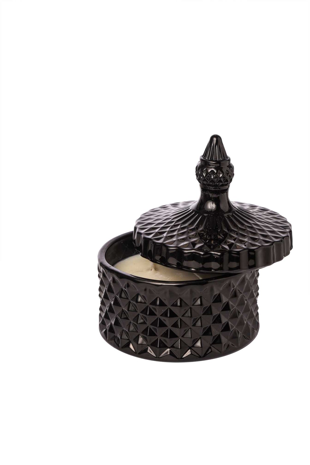 Pot en verre ARPIMEX avec cire D 10,5 cm H 13 cm Bonbonnière de mariage Noir