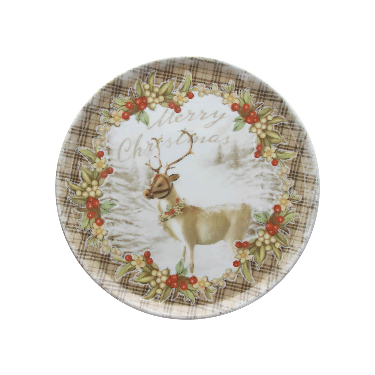 tognana tognana piatto panettone cinzia tartan natale 31 cm porcellana multicolor ean 8056444449761