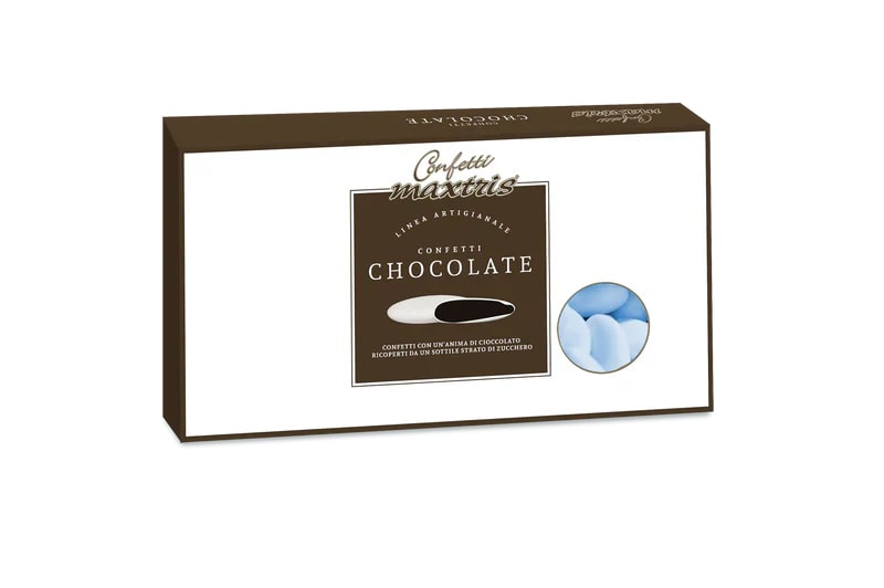 Maxtris Dragées Dragées Chocolat Noir Classique Bleu 1 Kg
