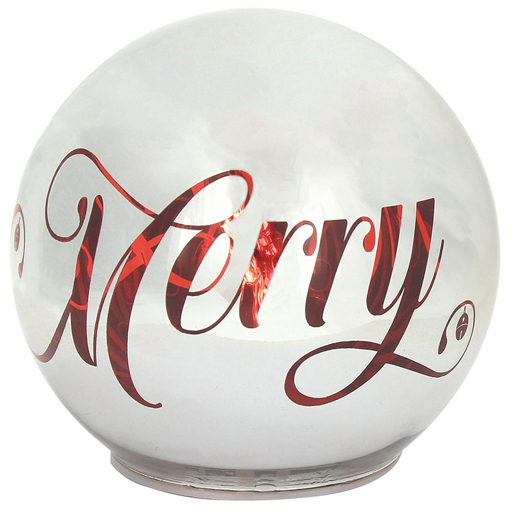 tognana tognana sfera natale con led d 18 cm christmas mirror silver vetro rosso ean 8056444359442