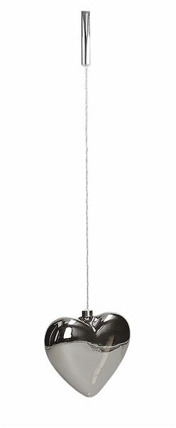 tognana tognana sospensione cuore natale con led 18 cm christmas smoke