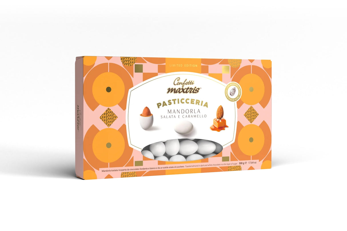 maxtris maxtris confetti ciocomandorla mandorla salata e caramello 500 gr limited edition ean 8022470876505