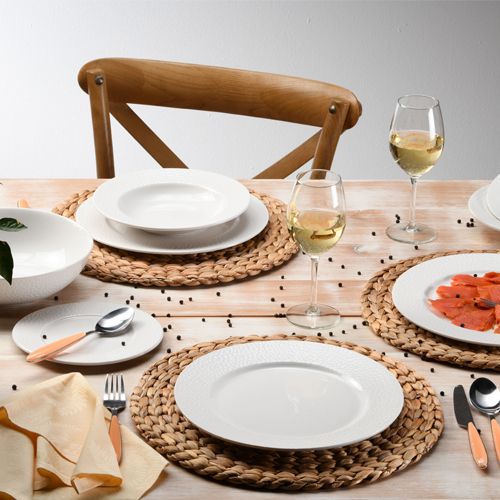 Tognana Golf Bianco Piatto Fondo in Porcellana Ø22xH4 cm – Piatto Elegante per la Tavola
