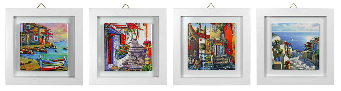 Linea Due Elle Peinture MDF et Céramique Paysage Décorations 25 x 2 x 25 Cm 1 Pc