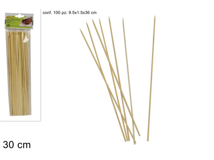 DUE ESSE DISTRIBUZIONI Brochettes de Bambou 30 Cm 100 Pièces