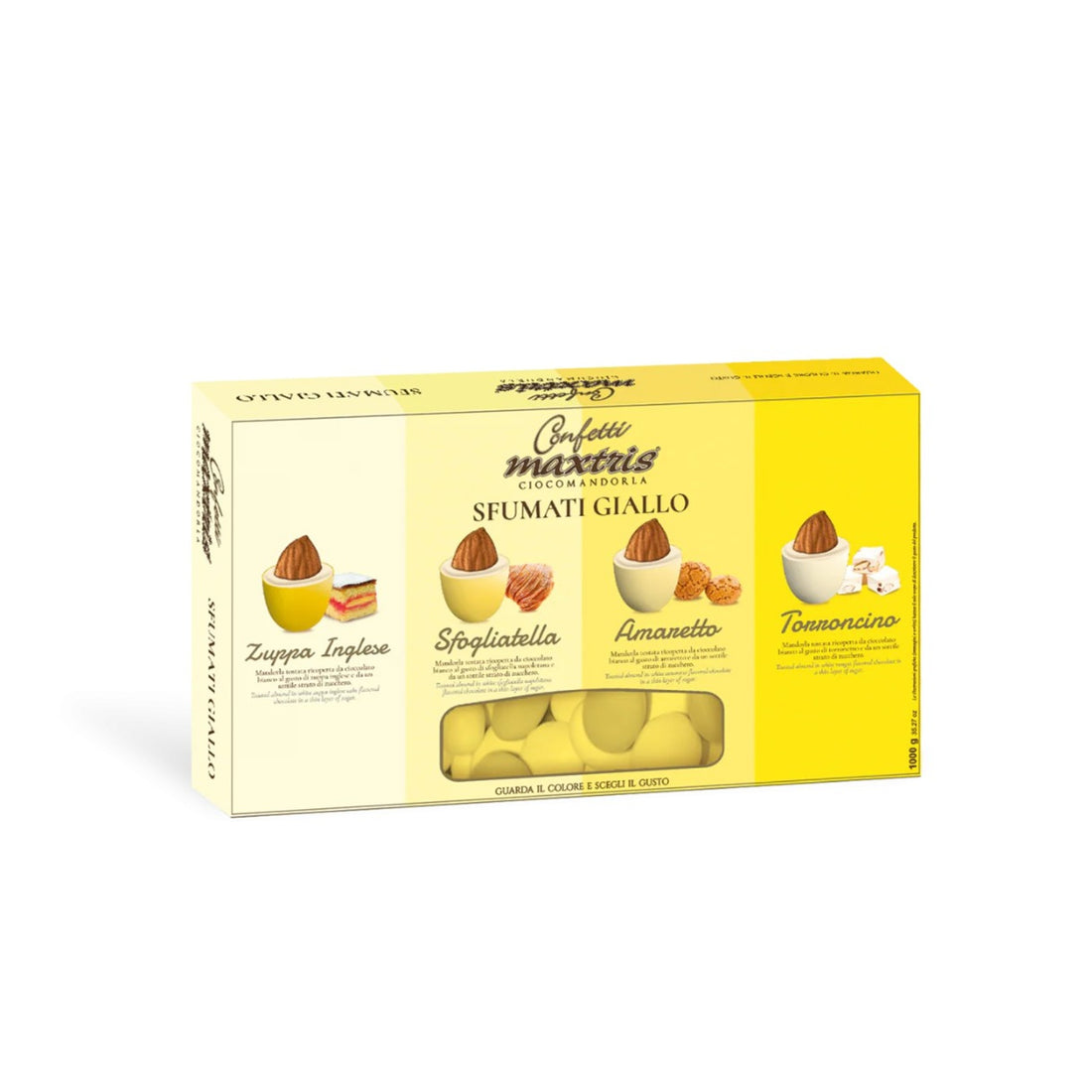 Maxtris Dragées Ciocomandorla Jaune Nuancé 1 Kg