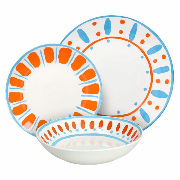 Service de table Tognana Madison Vietri 18 pièces en porcelaine multicolore