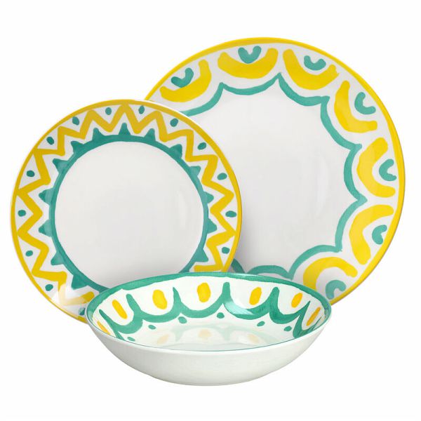 Service de table Tognana Madison Vietri 18 pièces en porcelaine multicolore