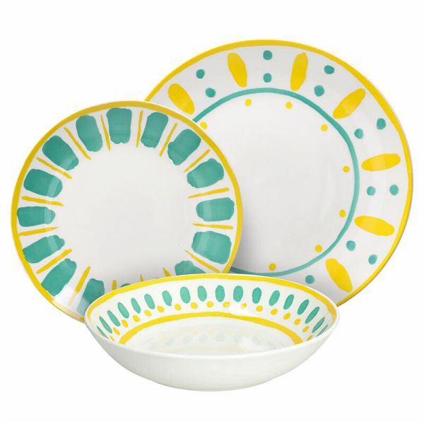 Service de table Tognana Madison Vietri 18 pièces en porcelaine multicolore