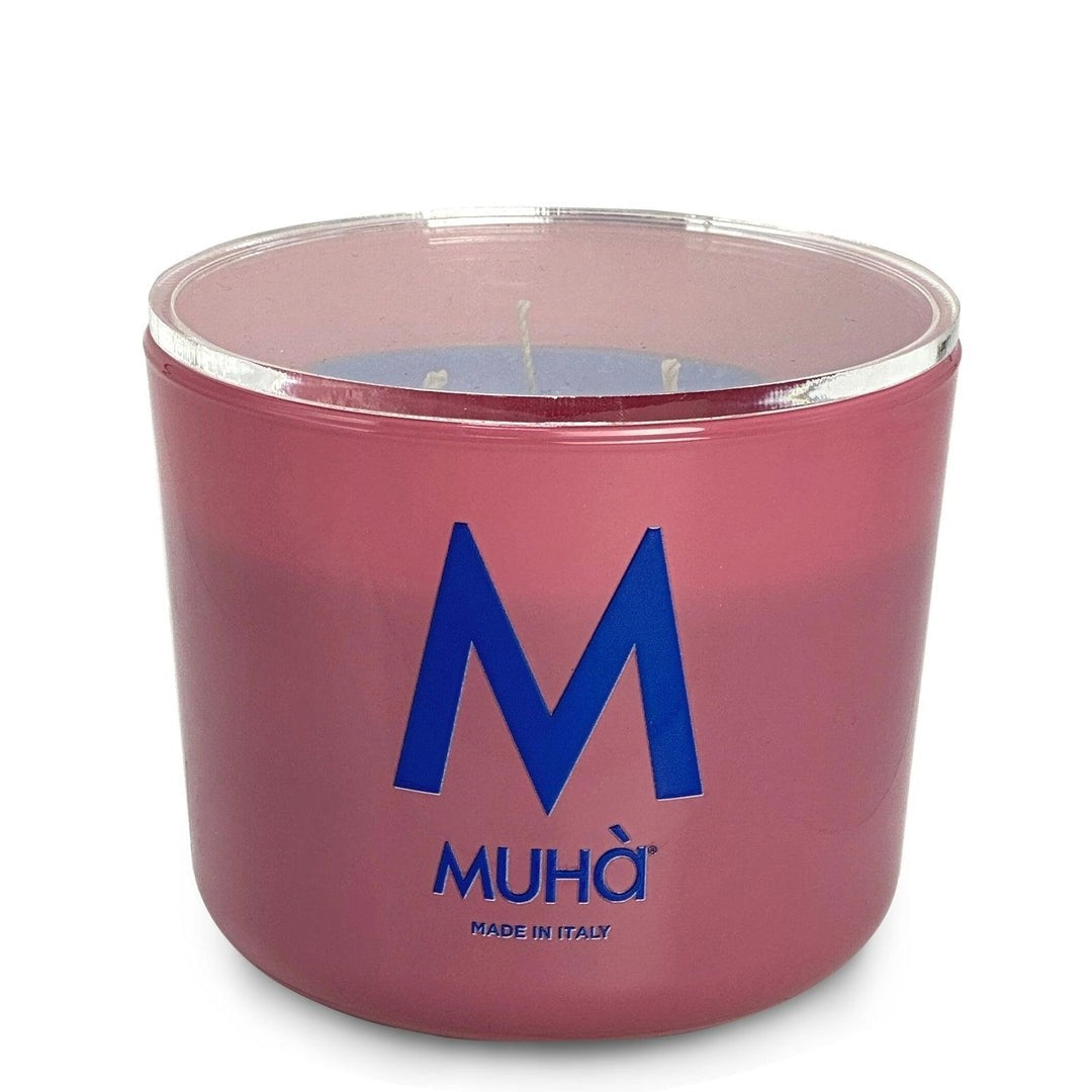 Muhà Candela Profumata Lino e Cotone 270 g Ø8,9xH9,5 cm – Candela Aromatica Decorativa per la Casa e Idea Regalo
