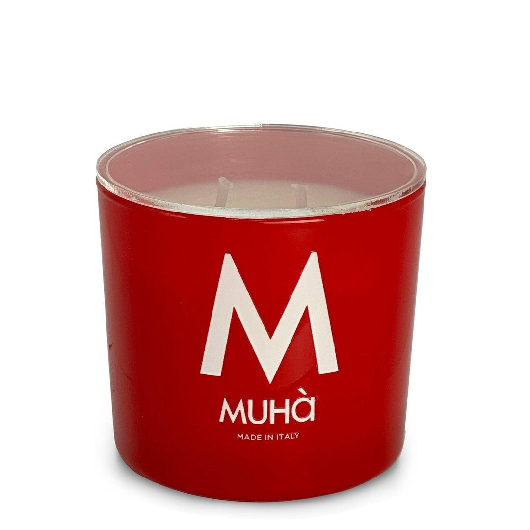 Muhà Candela Profumata Arancio e Cannella 500 g Ø10,5xH11,9 cm – Candela Aromatica Decorativa per la Casa e Idea Regalo