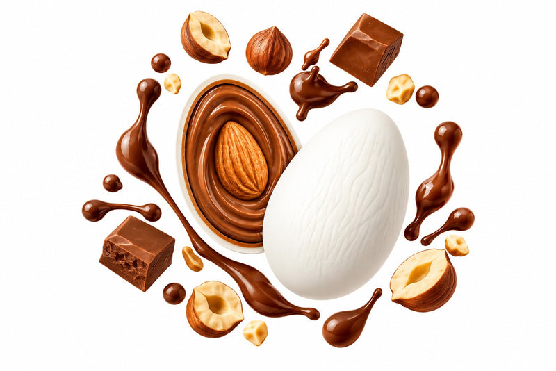 Maxtris Confetti Creamy Max Gianduia Bianchi 1 kg – Confetti Golosi al Gusto Gianduia per Matrimoni, Cerimonie, Feste e Confettate