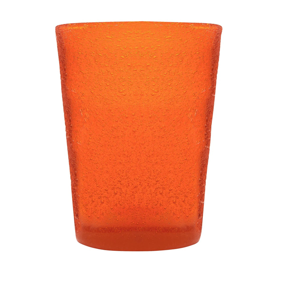 Zani Serafino Gobelet Tumbler Eau Orange en Pâte de Verre Fait Main