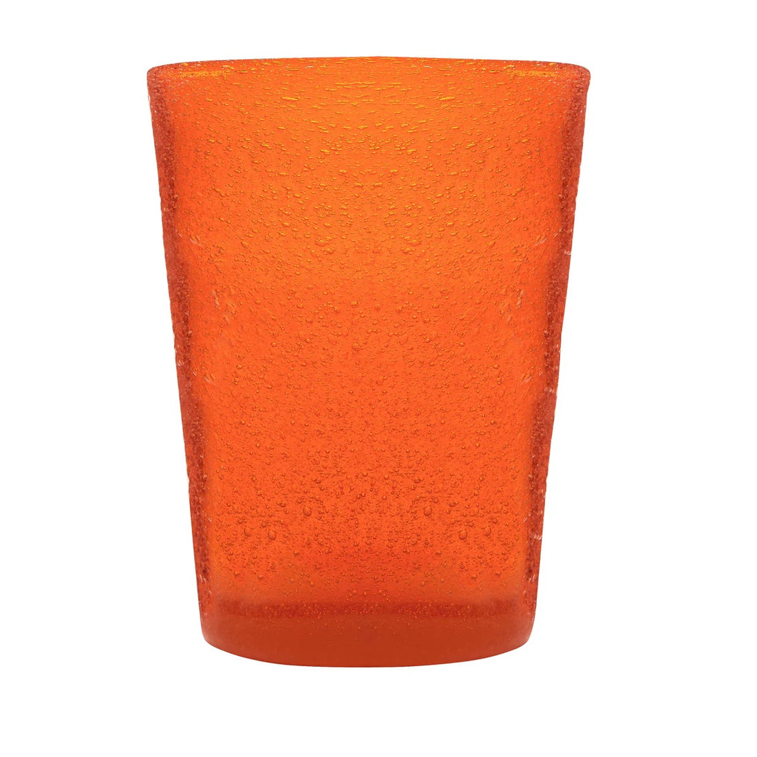 Zani Serafino Gobelet Tumbler Eau Orange en Pâte de Verre Fait Main