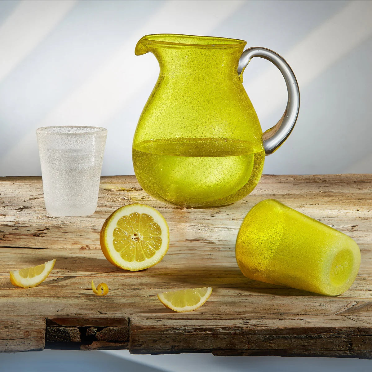 Zani Serafino Gobelet Eau Memento Jaune Transparent 30cl en Pâte de Verre