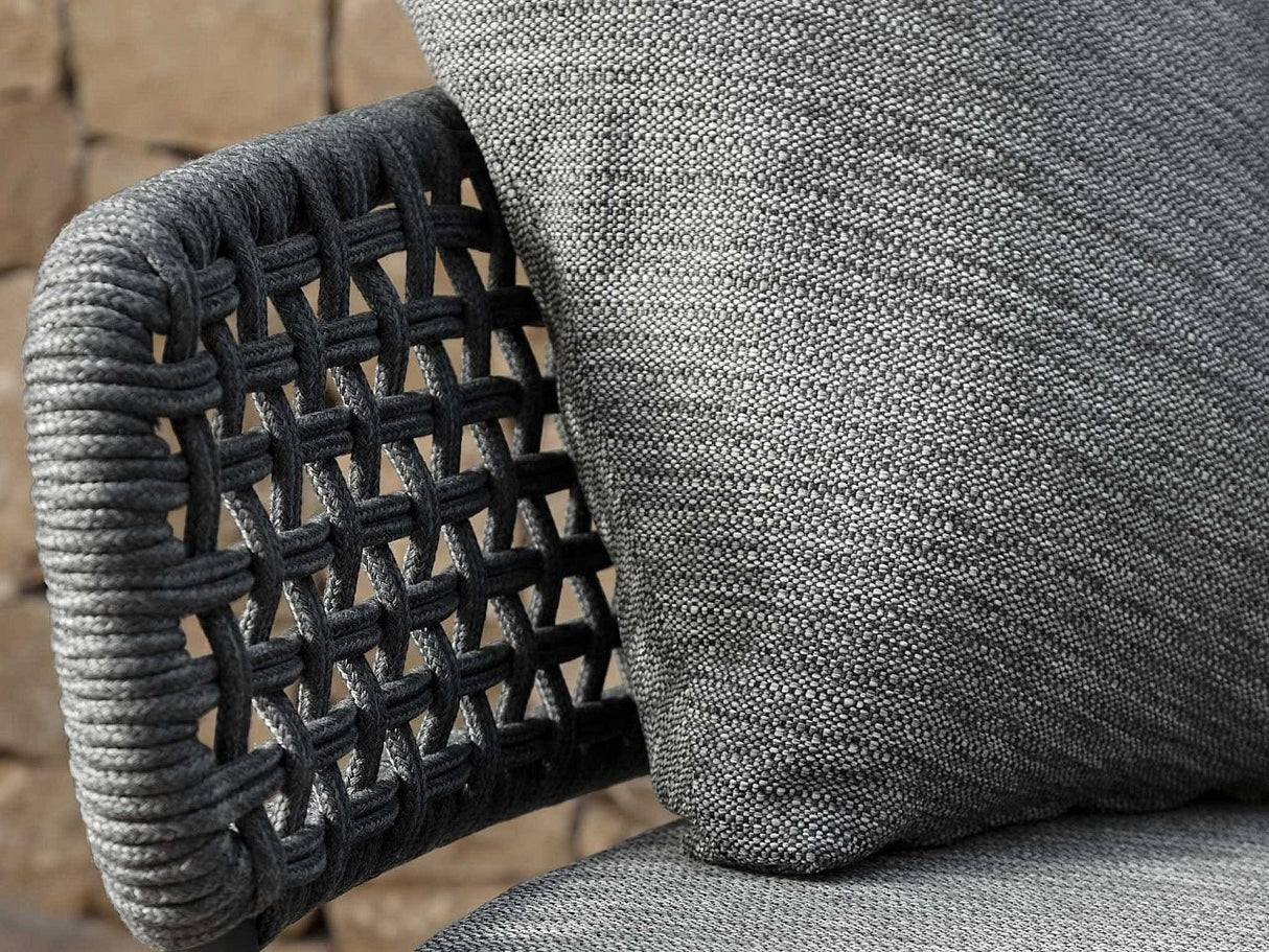 Salon Talenti Moon Canapé, 2 fauteuils et table Carbone