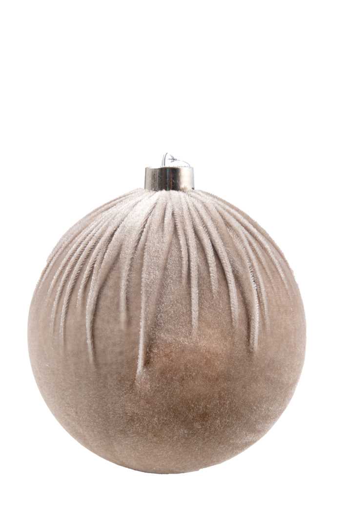 ARPIMEX Coffret 4 Boules de Noël Velours D 100 Mm Poudre