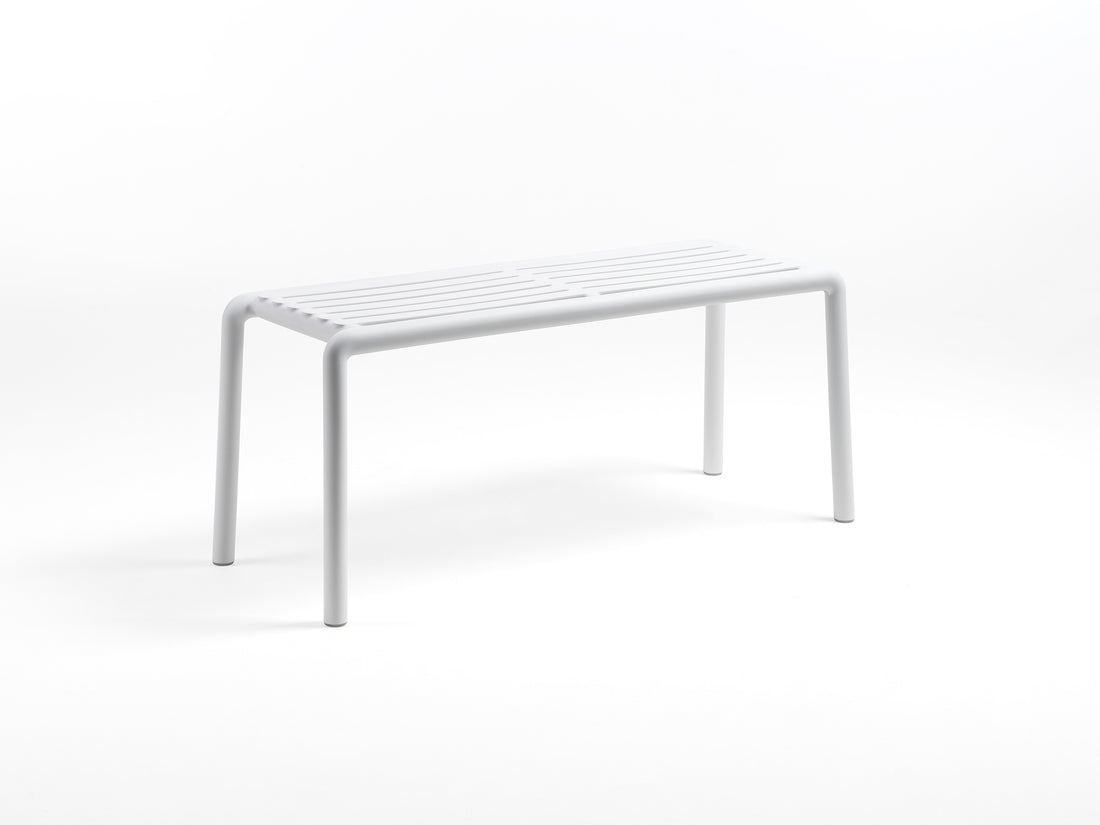Nardi Doga Bench New Panchina da Esterno Bianca 102,5 x 44 x 39 cm – Panchina Moderna per Giardino e Terrazzo