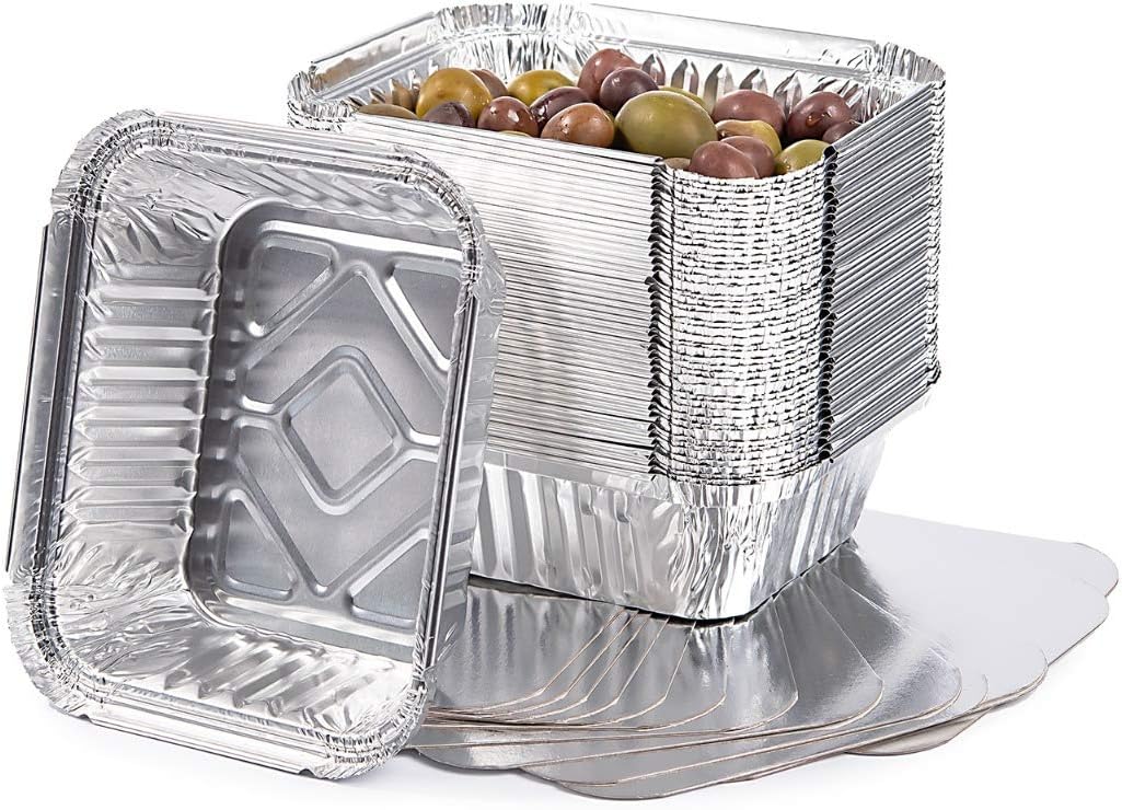 Contital Aluminum Container 1 Portion 145 x 120 Mm H 40 Mm 100 Pcs