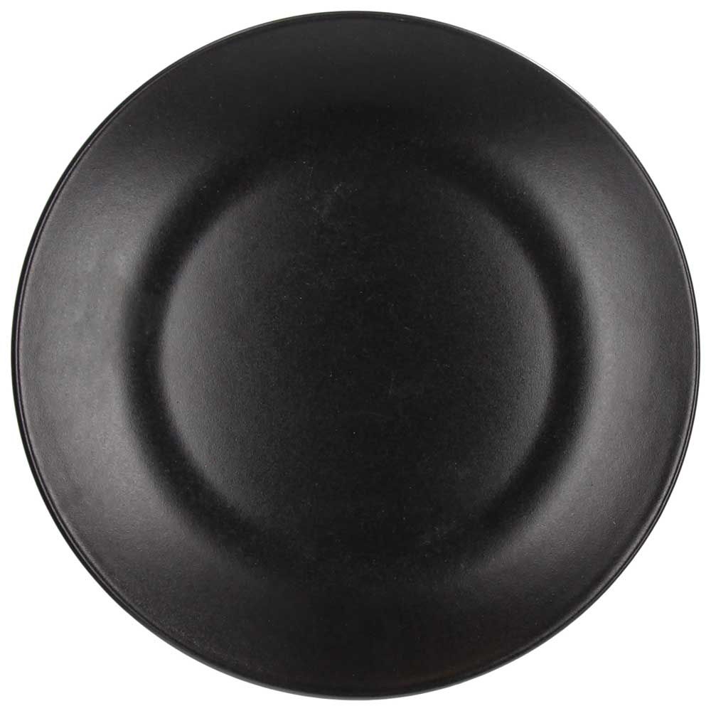 Tognana Ritual Super Strong Assiette Plate en Grès Noir Ø26xH2,5 cm – Assiette Résistante en Grès Opaque pour la Table