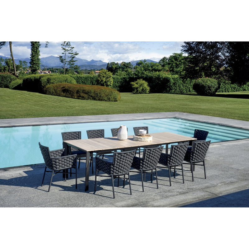 Moia Greenwood Arenzano Extensible Anthracite Effet Bois 211/276 cm