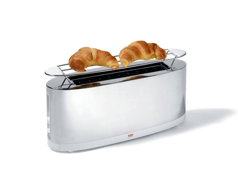 Alessi Grille-pain avec grille chauffe-viennoiseries Blanc