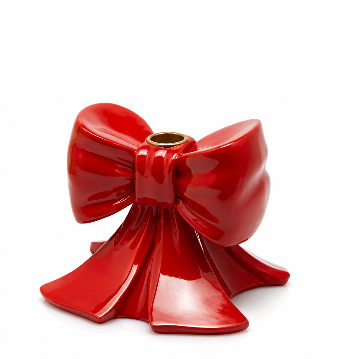 Bougeoir Bow EDG Enzo De Gasperi H 11 cm L 13 cm L 13 cm Rouge