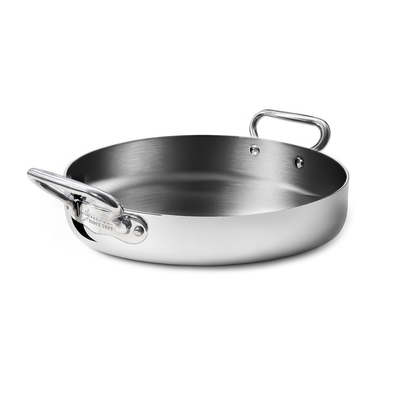 AGNELLI Faitout Aluinox 3PLY avec 2 anses inox 28x6 cm