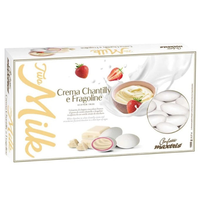 Maxtris Dragées Crème Chantilly Deux Laits et Fraises 1 Kg