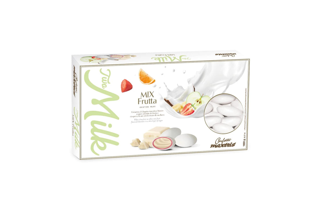 Maxtris Dragées Mélange de deux laits Fruits Blanc 1 kg