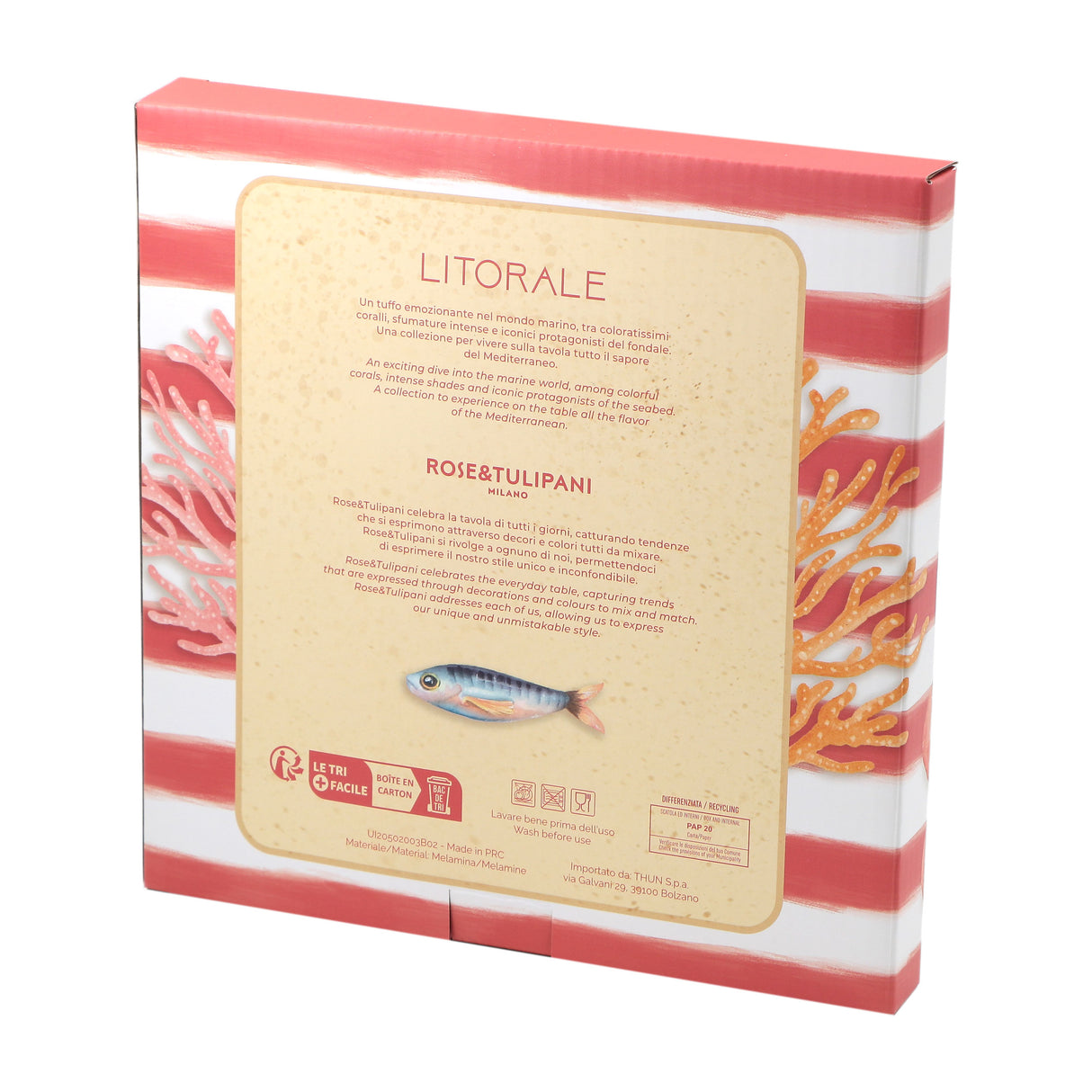 ROSE & TULIPS Lot de 2 assiettes à fruits côtières D 21 cm Angelfish Mélamine