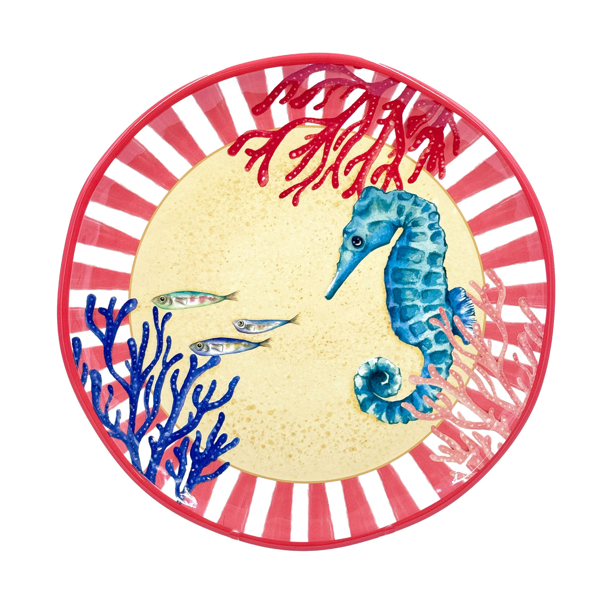 ROSE & TULIPS Coast Round Tray D 32 Cm Hippocampus Melamine