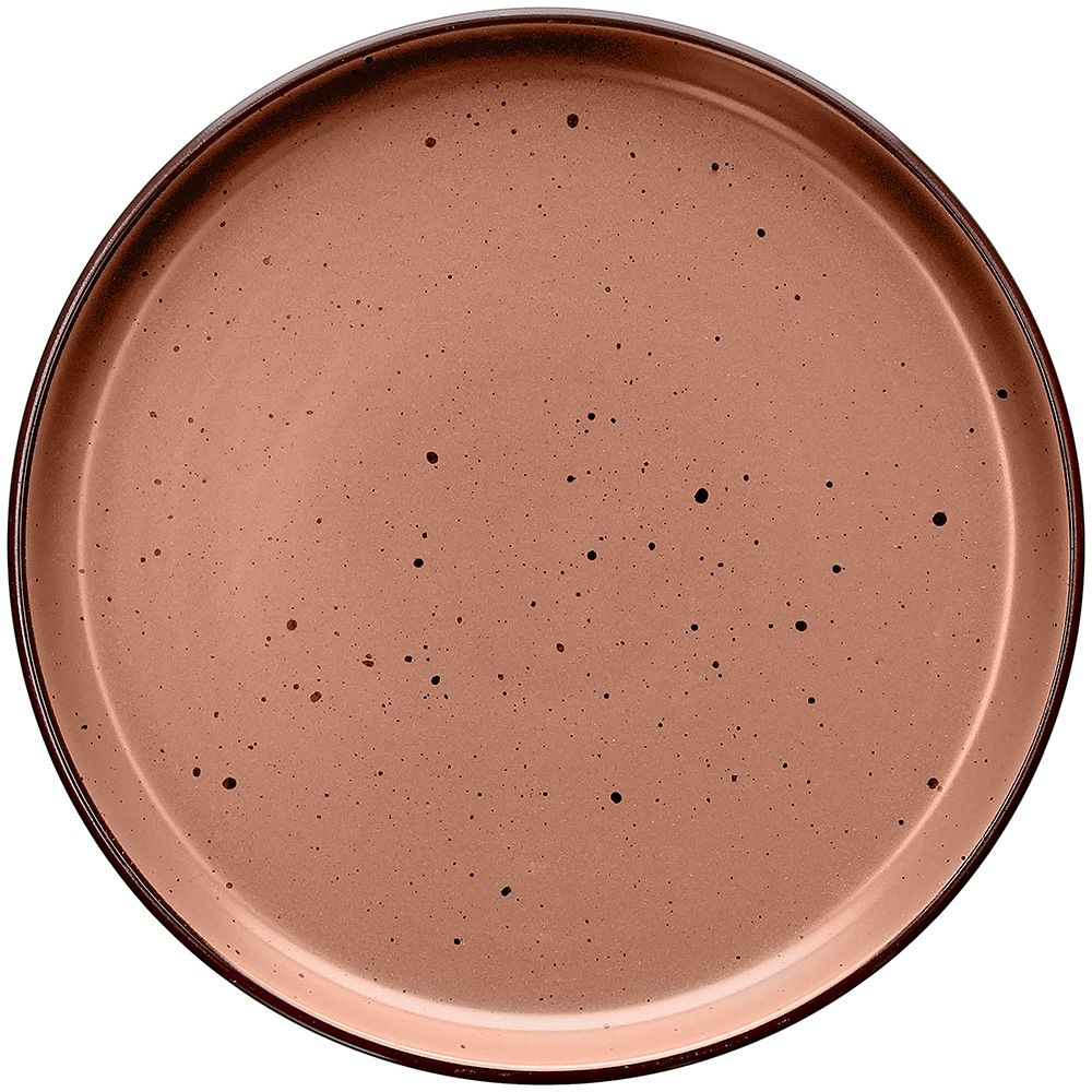 Tognana Urban Bruges Piatto Dessert in Stoneware Rosso Terra Ø20,5xH2,5 cm – Piattino Elegante in Gres per Dolci e Frutta