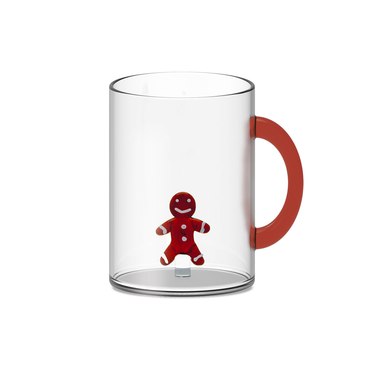 Tasse en verre borosilicate WD LifeStyle 420 ml, motif bonhomme en pain d'épices, décoration de Noël