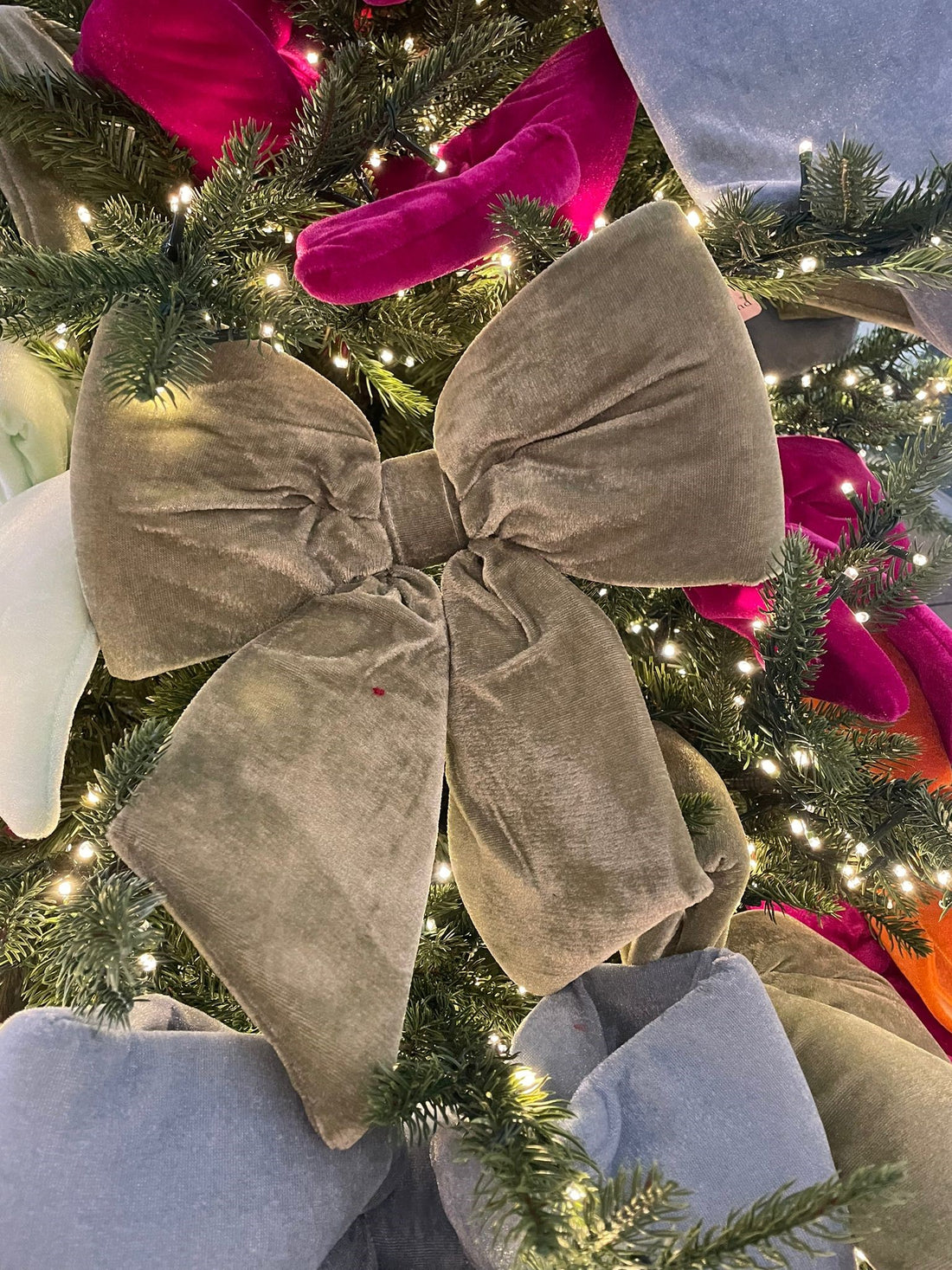 Nœud de Noël ARPIMEX en velours 30 cm vert clair