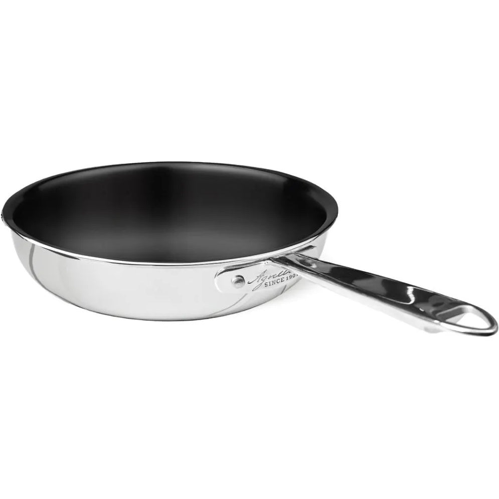 AGNELLI Poêle évasée haute Aluinox 2 plis antiadhésive avec 1 manche D 20 cm