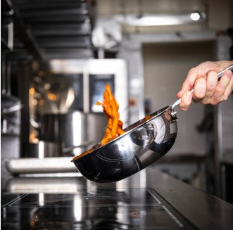 AGNELLI Sauteuse aluinox 3 plis brillant avec 1 poignée D 24 cm