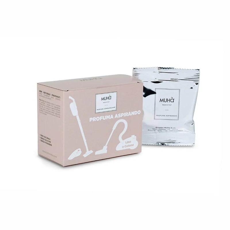 Muhà Lot de 5 Sachets Parfums Aspirateur Lin et Coton