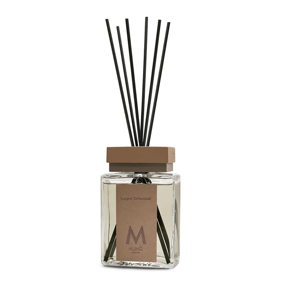 Muhà Luxe Diffuseur de Parfum d'Ambiance avec Bâtonnets Bois Orientaux 200 ml