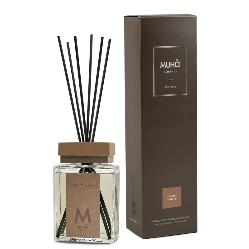 Muhà Luxe Parfum Diffuseur d'Ambiance avec Bâtonnets Bois Orientaux 100ml