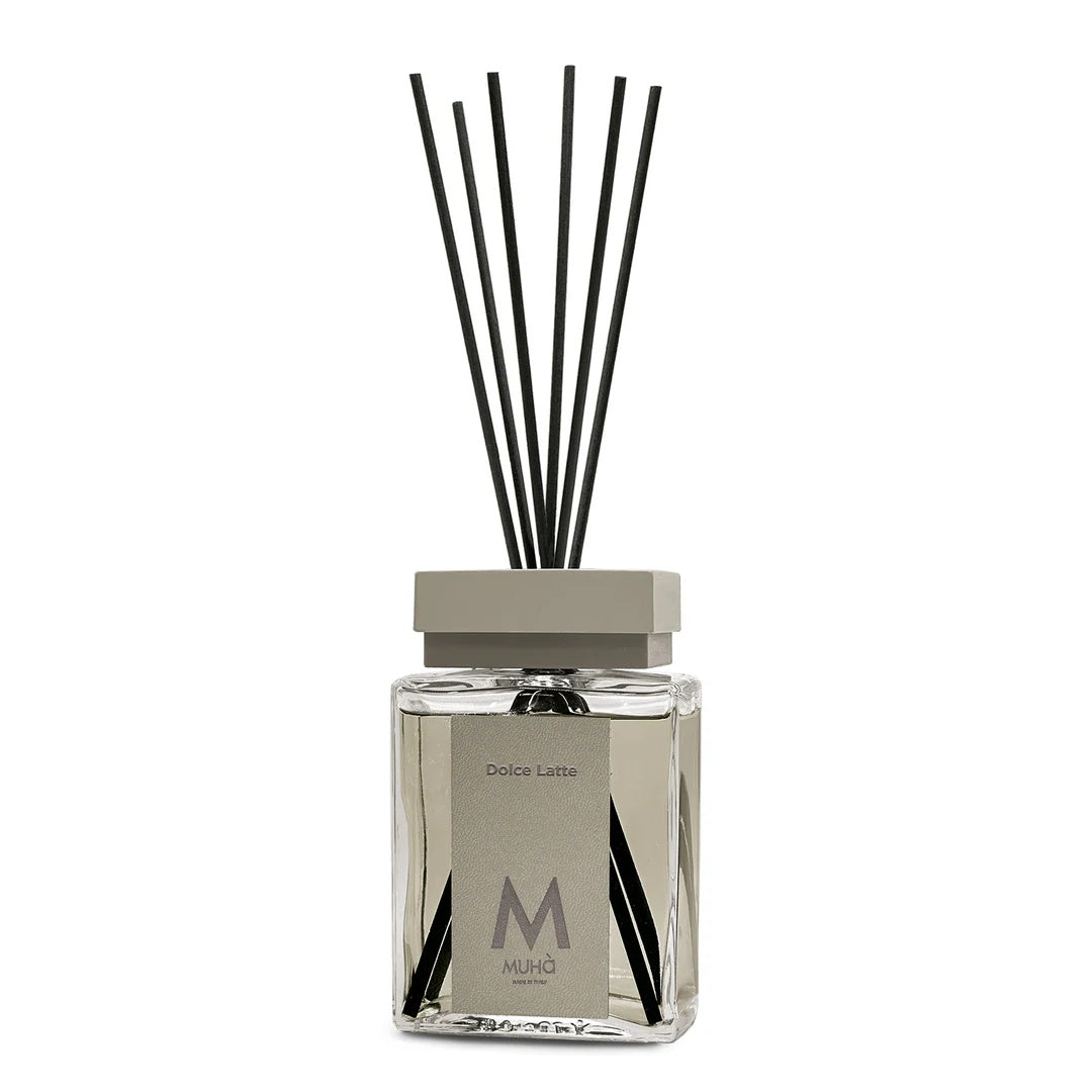 Muhà Luxe Parfum Diffuseur d'Ambiance avec Bâtonnets Doux Lait 200 ml
