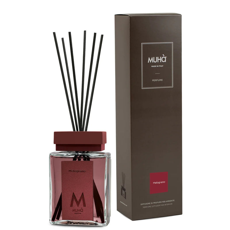 Muhà Luxe Parfum Diffuseur d'Ambiance avec Bâtonnets Grenade 100 ml