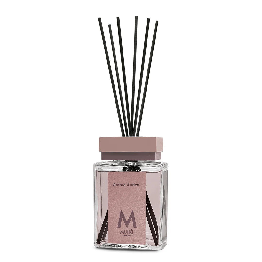 Diffuseur de Parfum d'Ambiance Muhà Luxe avec Bâtonnets Ambre Antique 100 ml